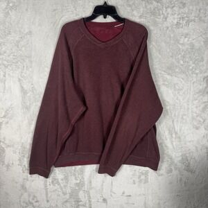 Tommy Bahama Sweater Men's No Tag Red Pullover Crew Neck Cotton See Measurements